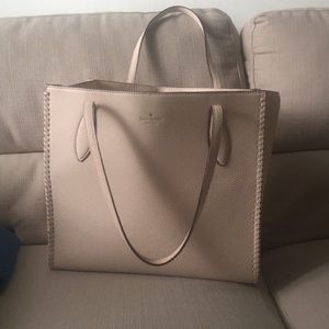 Neutral pink kate spade tote bag!!